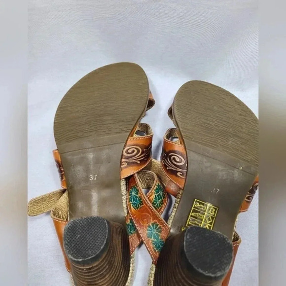 Italmoda designer leather heels - Size 37 European size = 6 womens US size - Picture 5 of 6